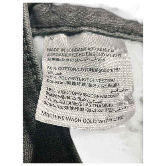 Charter Club Bristol Skinny Ankle Jeans Grey Plaid Pattern Size 16 - Picture 4 of 6